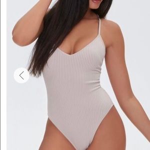 NWOT beige bathing suit